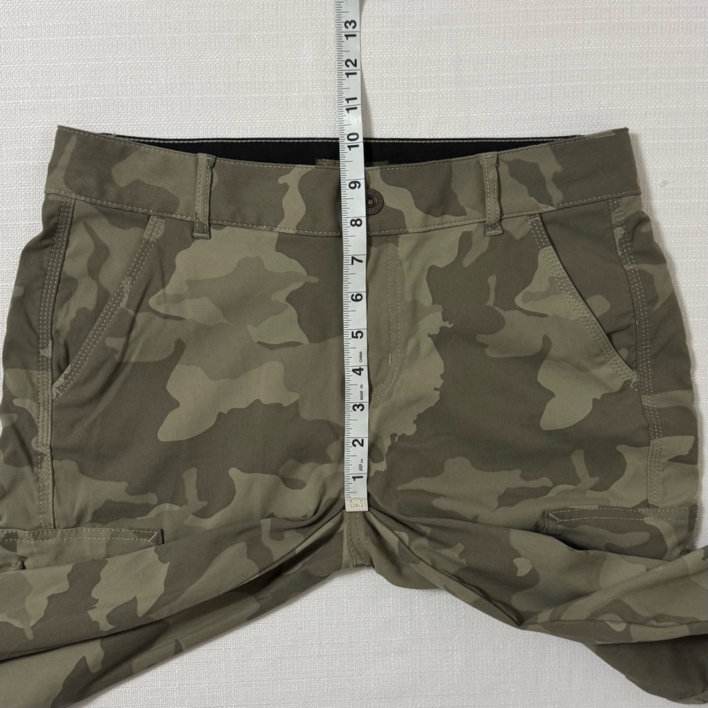 Prana Camo Jogger Pants Sky Canyon Green Camouflage Hiking Cargo Size 6 - Picture 9 of 15